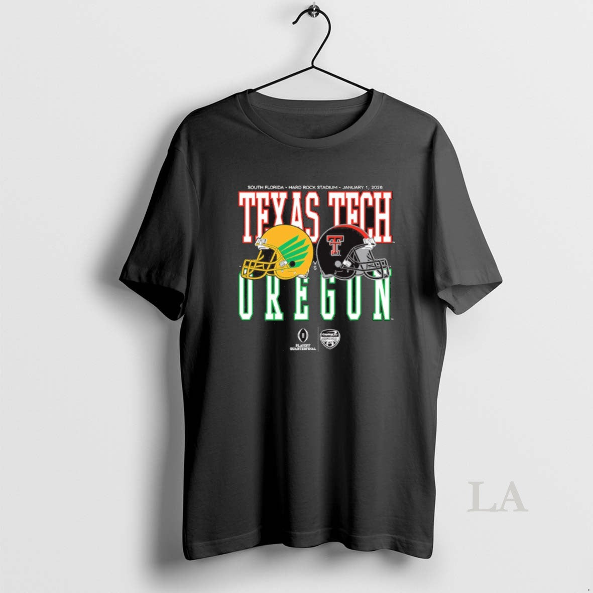 Original Capital One Orange Bowl January 1 2026 Oregon Vs Texas Tech Helmet Matchup