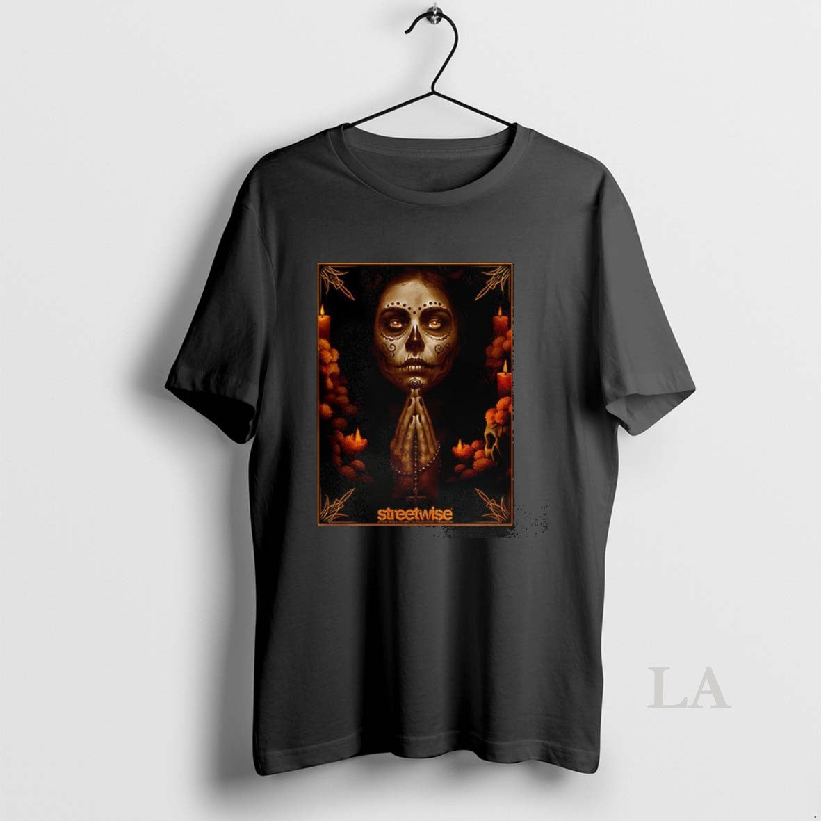 Original Dia De Los Muertos Calavera Catrina Style Marigold Flower Halloween