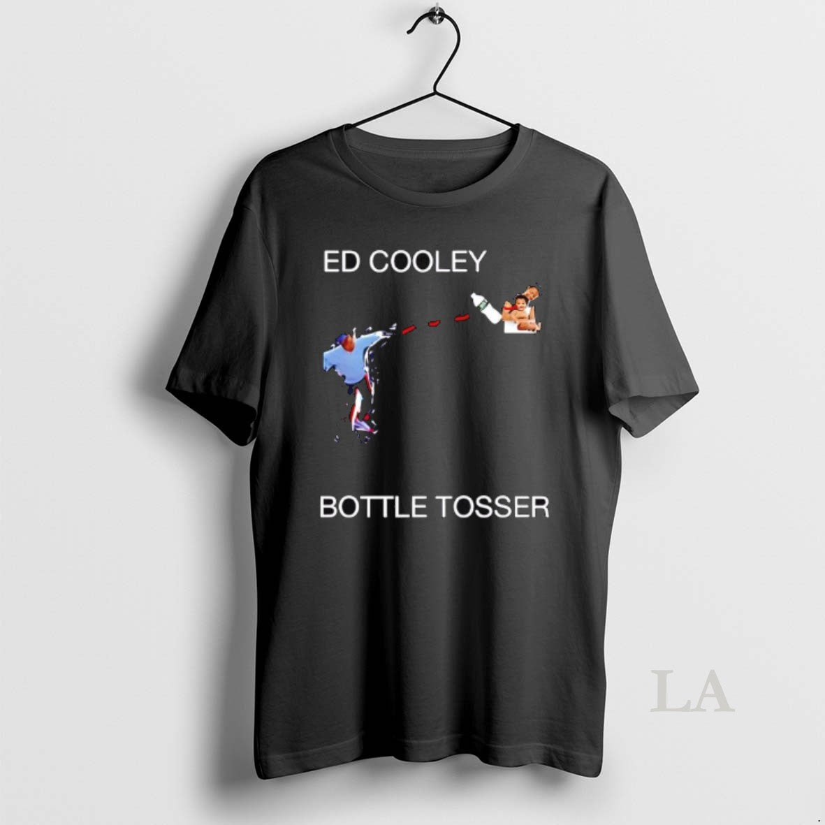 Original Ed Cooley Georgetown Coach Throwing Bottle Tosser Graphic