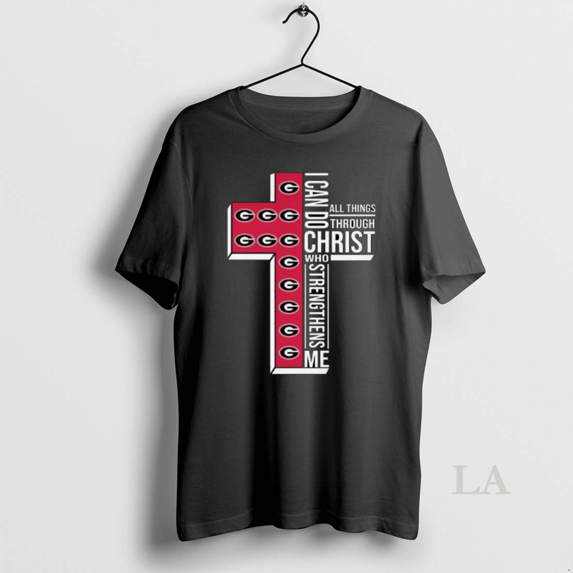 Original Georgia Bulldogs I Can Do All Things Through Christ Who Strengthens Me Cross