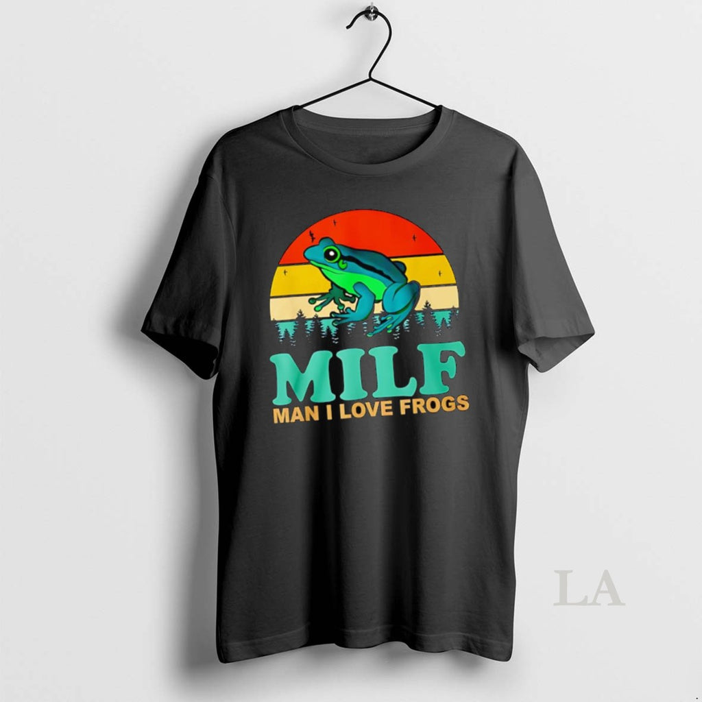 Original Green Frog Milf Man I Love Frogs Sunset Retro