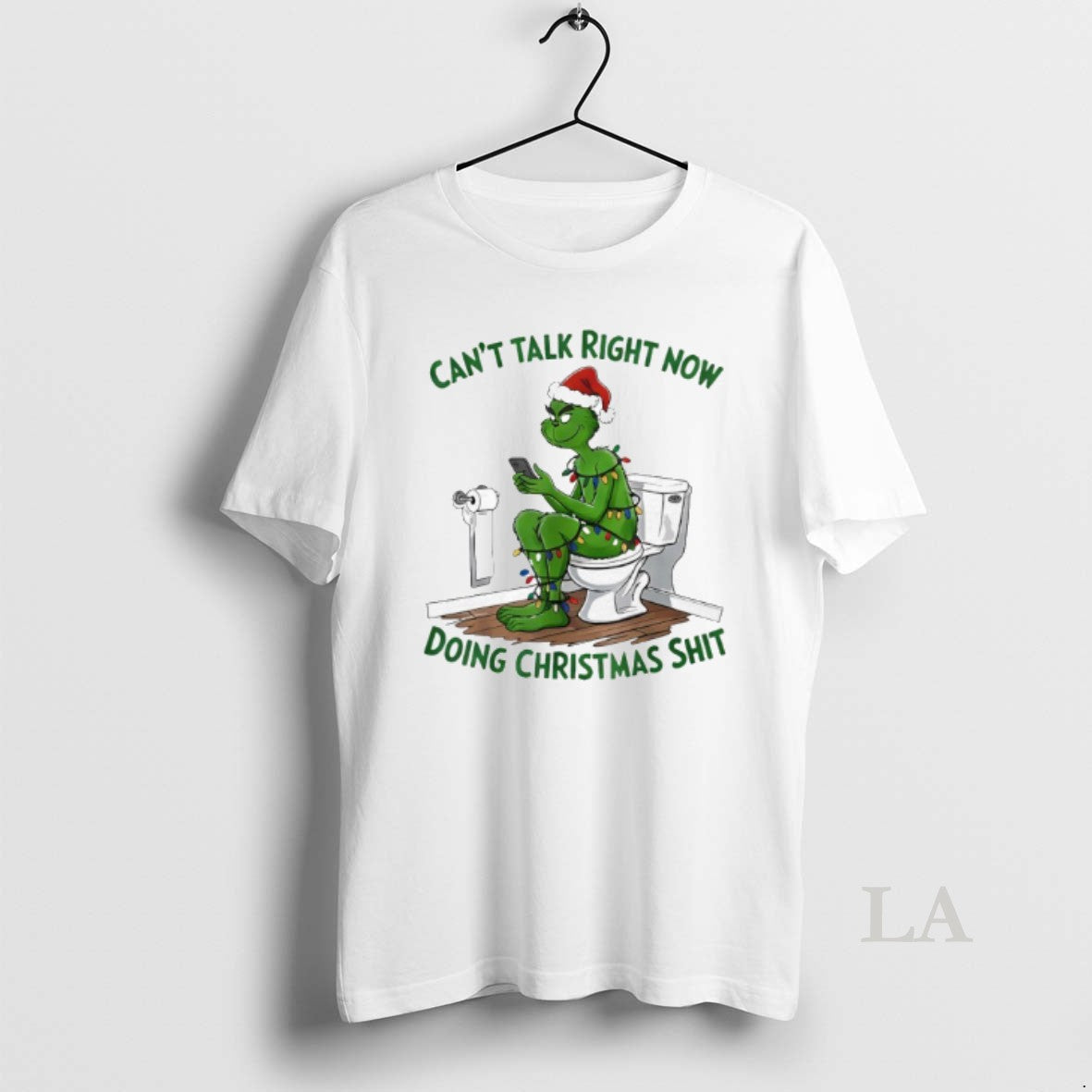 Original Grinch Santa Hat Cant Talk Right Now Doing Christmas Shits