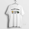 Original Im A Simple Woman Sunshine Coffee And Turtle
