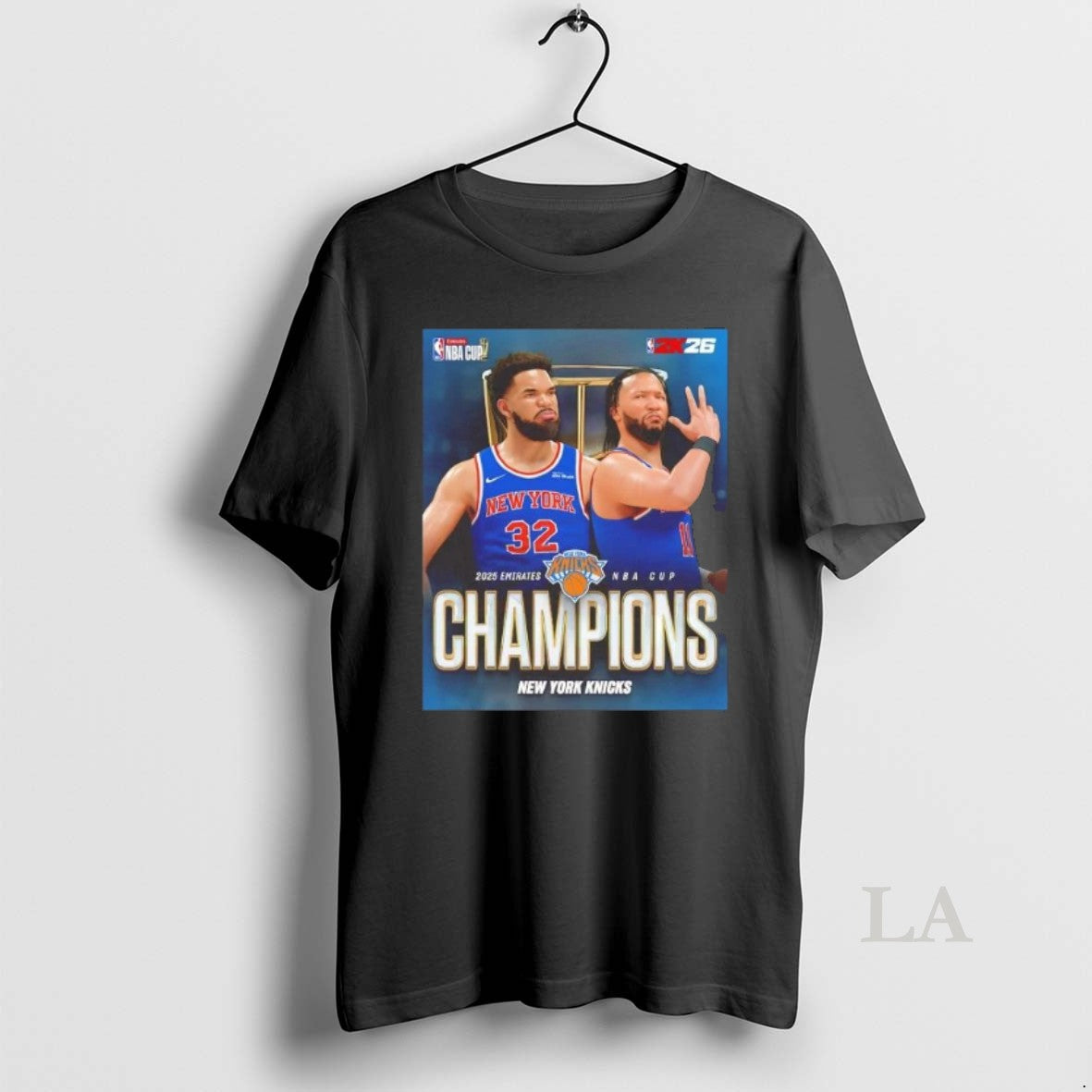 Original Jalen Brunson And Karl Anthony Towns 2025 Emirates Nba Cup Champions