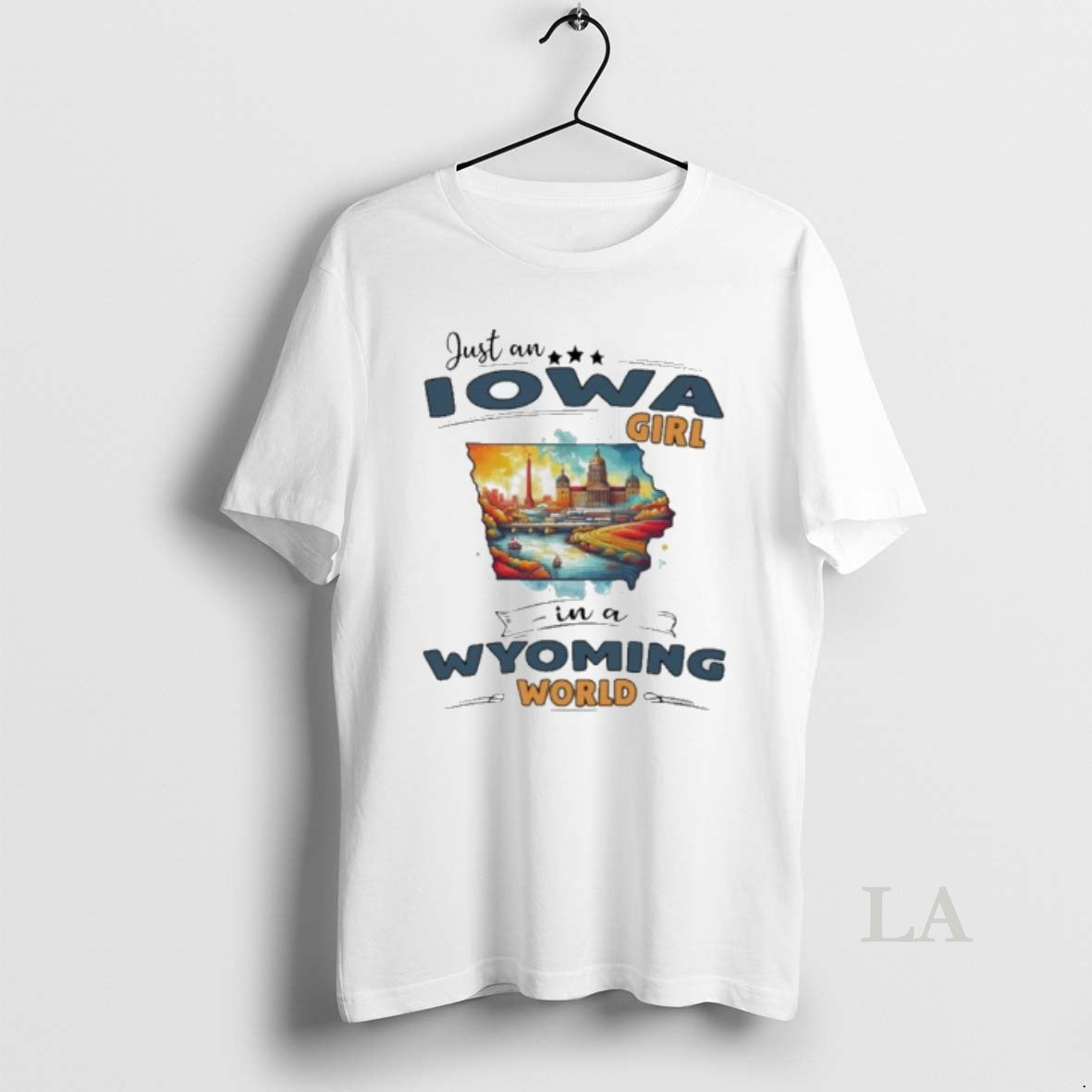Original Just An Iowa Girl In A Wyoming World Retro