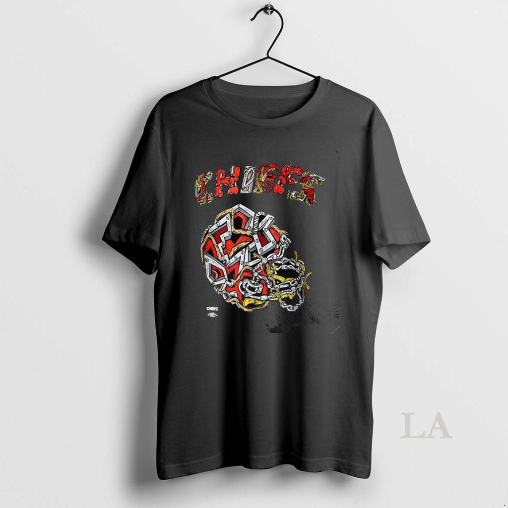 Original Kansas City Chiefs Football Helmet Distortedd Leaders