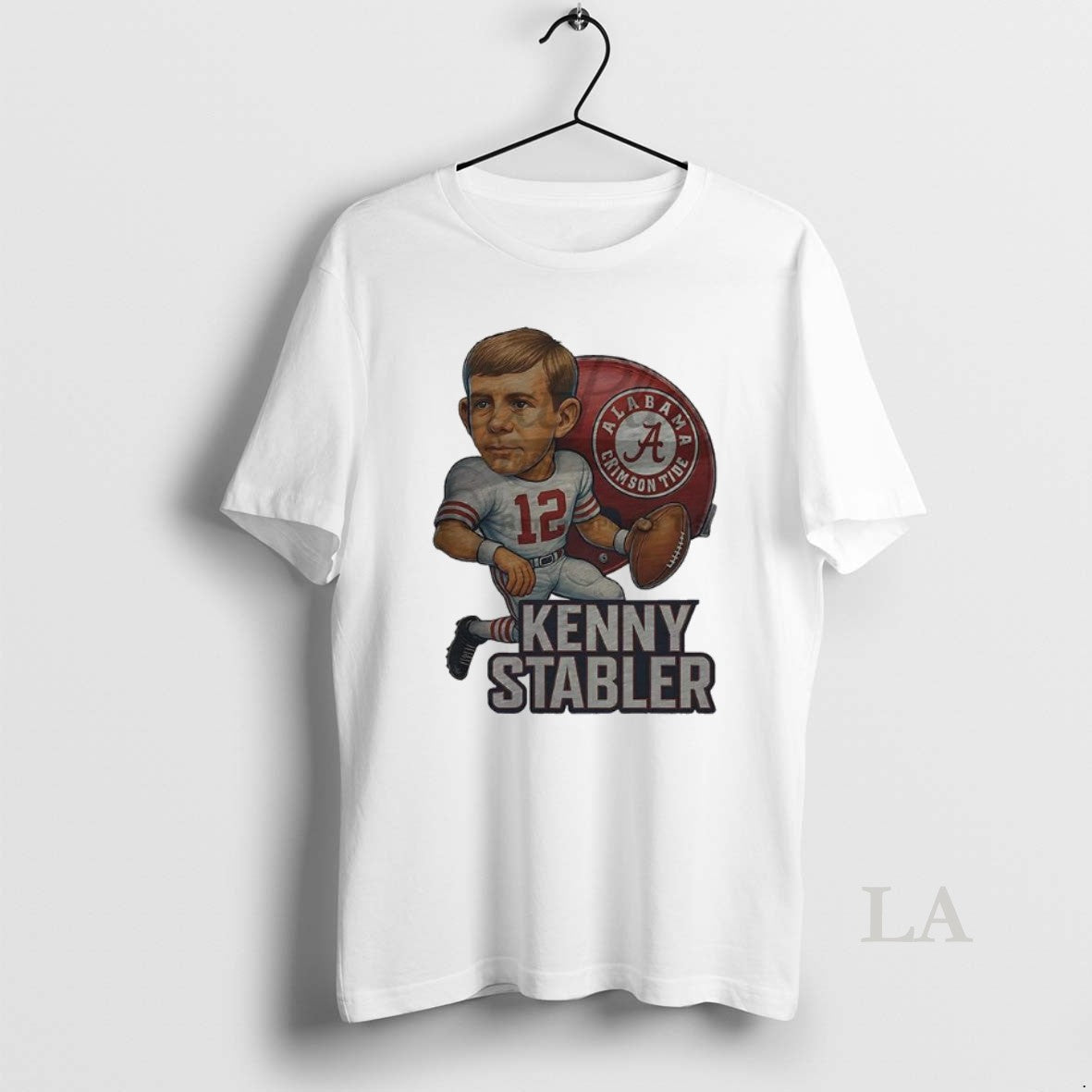 Original Kenny Stabler Alabama Crimson Tide Football Artwork Tribute Retro