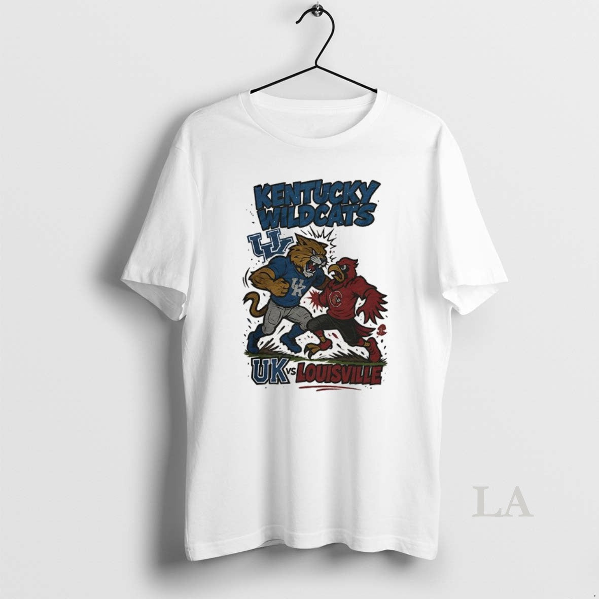 Original Kentucky Wildcats Vs Louisville Cardinals Ncaa 2025 Artwork Mascot Fight Retro