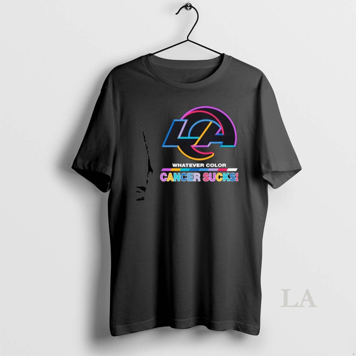 Original Los Angeles Rams Football Whatever Color Cancer Sucks Logo Colors