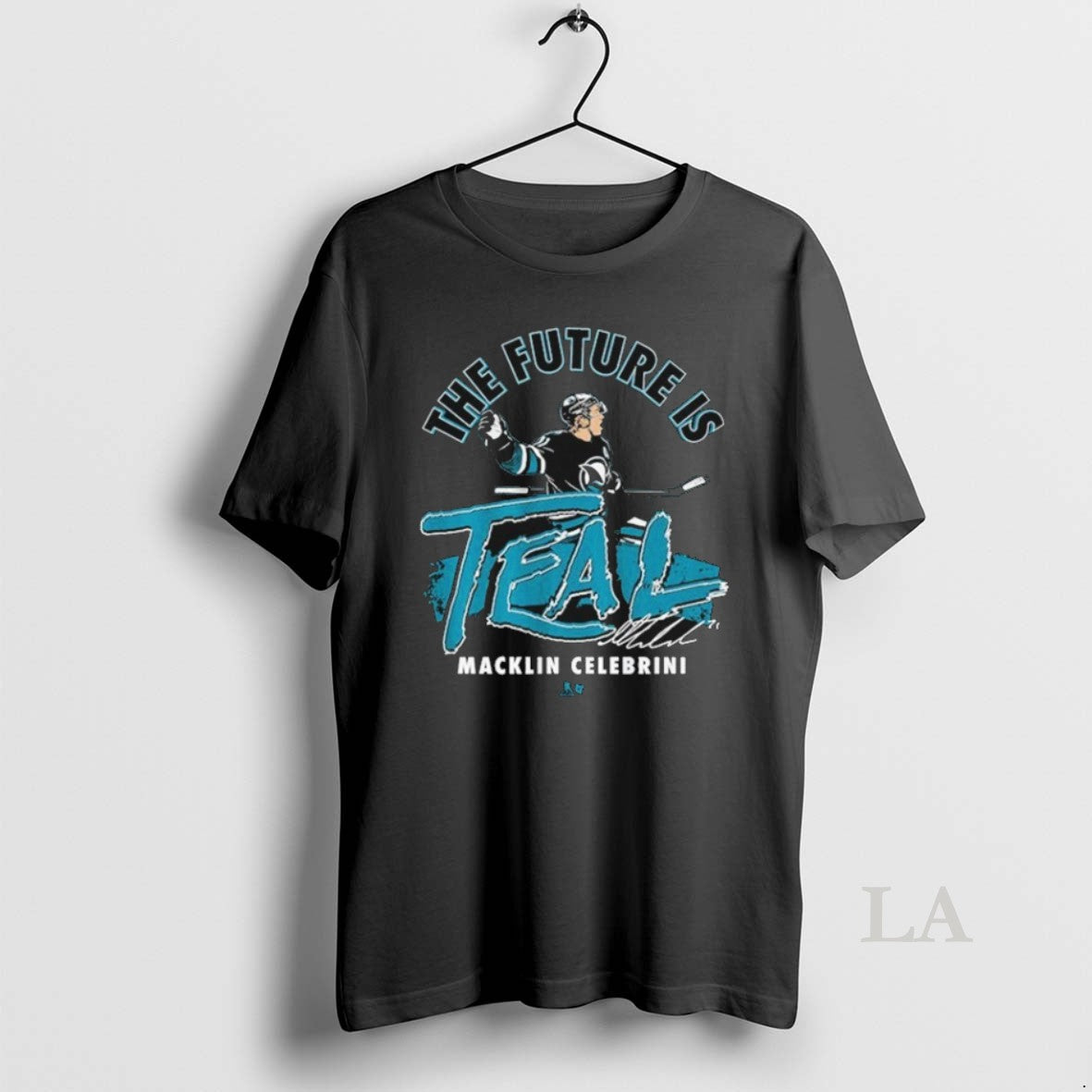 Original Macklin Celebrini The Future Is Teal Signature