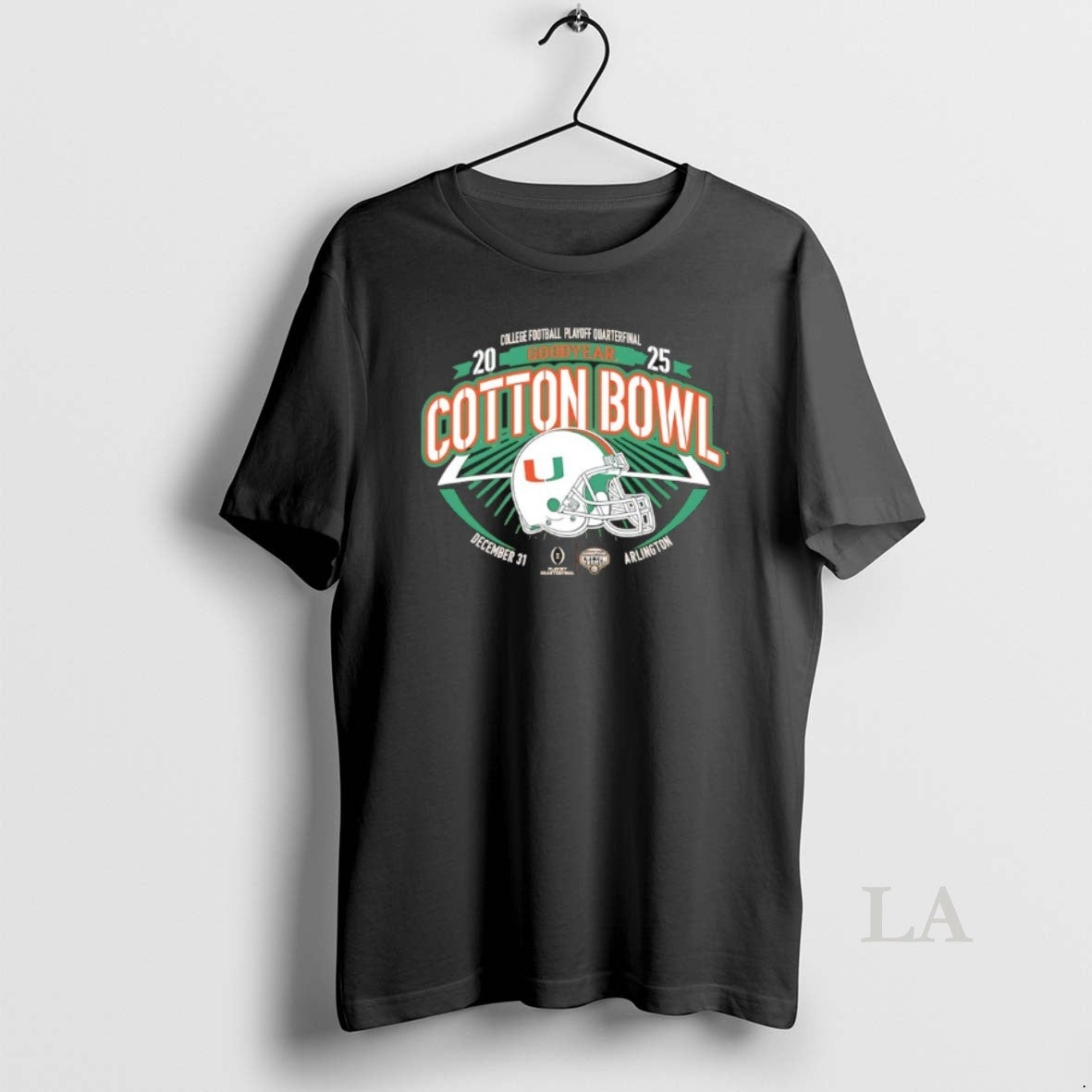 Original Miami Hurricanes Cfp 2025 Goodyear Cotton Bowl Helmet