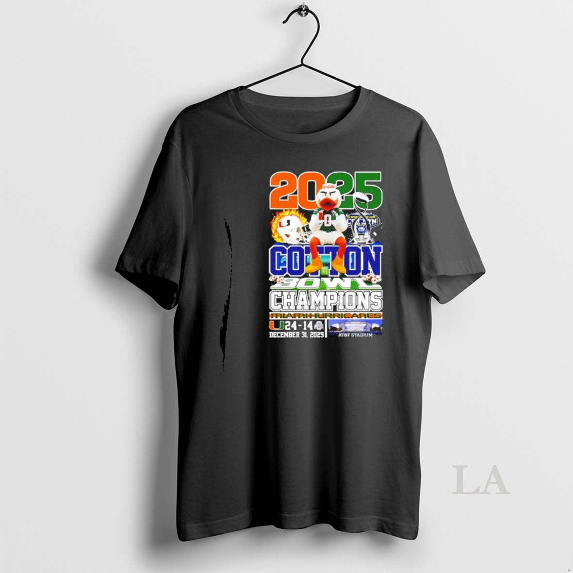Original Miami Hurricanes Football Cotton Bowl Champions Mascot 2025