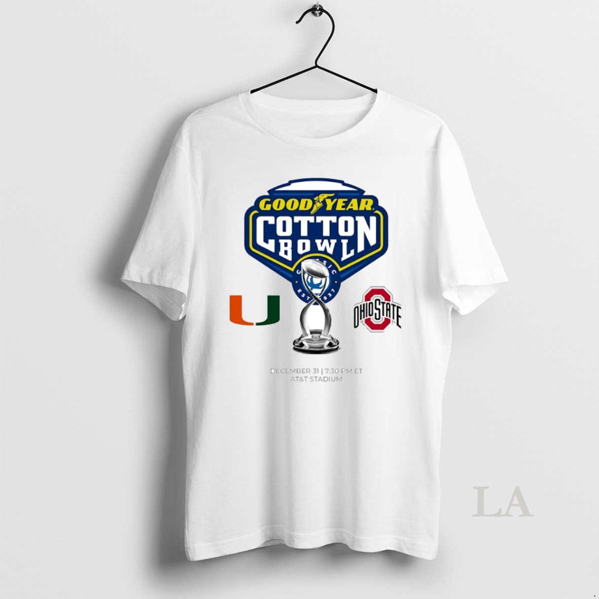 Original Miami Hurricanes Vs Ohio State Buckeyes 2025 Goodyear Cotton Bowl Logo Circle