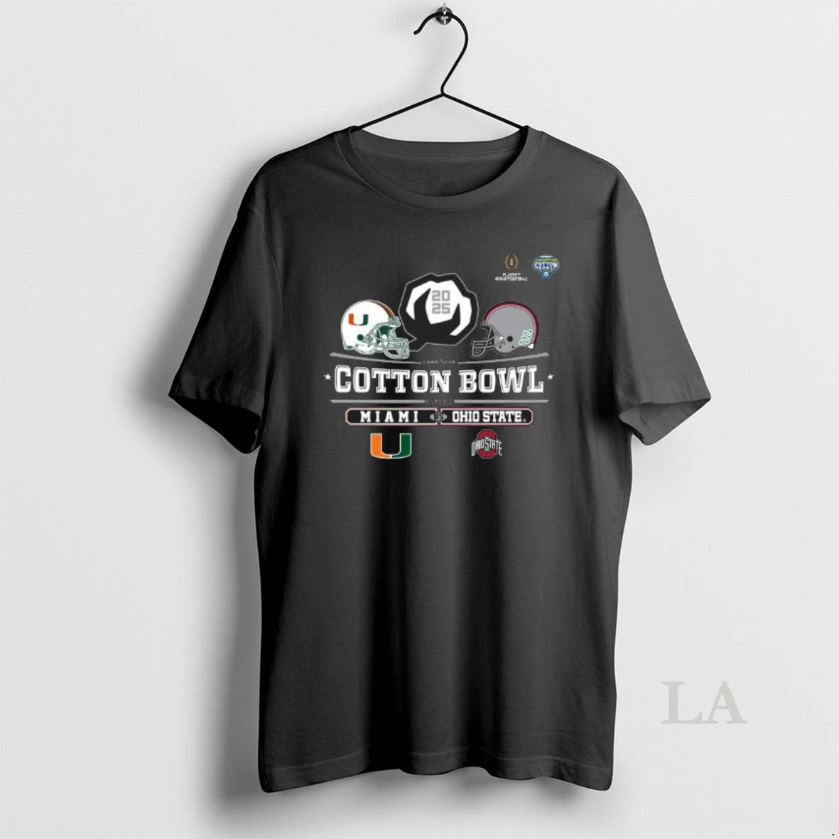 Original Miami Vs Ohio State 2025 Cotton Bowl Helmet Logo December 31