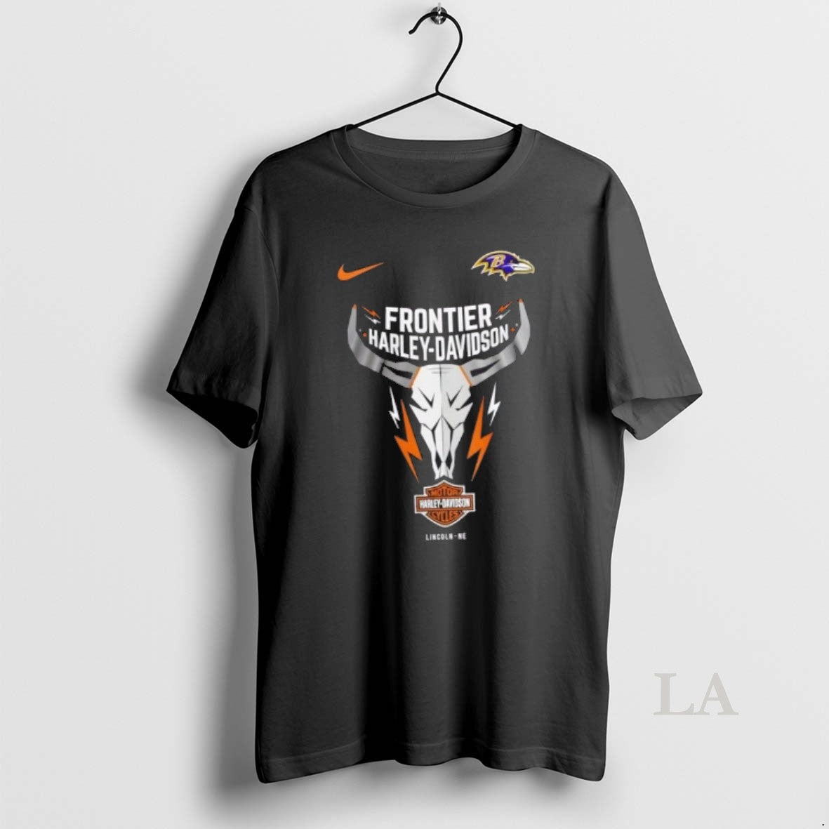 Original Nfl Baltimore Ravens X Frontier Harley Davidson 2 Sided