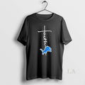 Original Nfl Detroit Lions Faith Over Fear Cross 2 Sided