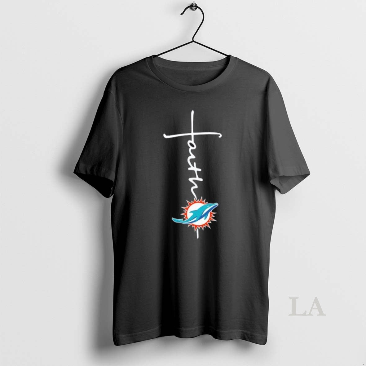 Original Nfl Miami Dolphins Faith Over Fear Cross 2 Sided