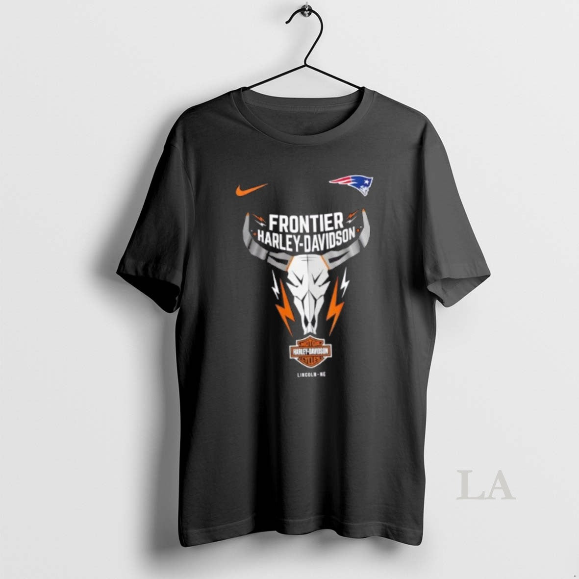 Original Nfl New England Patriots X Frontier Harley Davidson 2 Sided