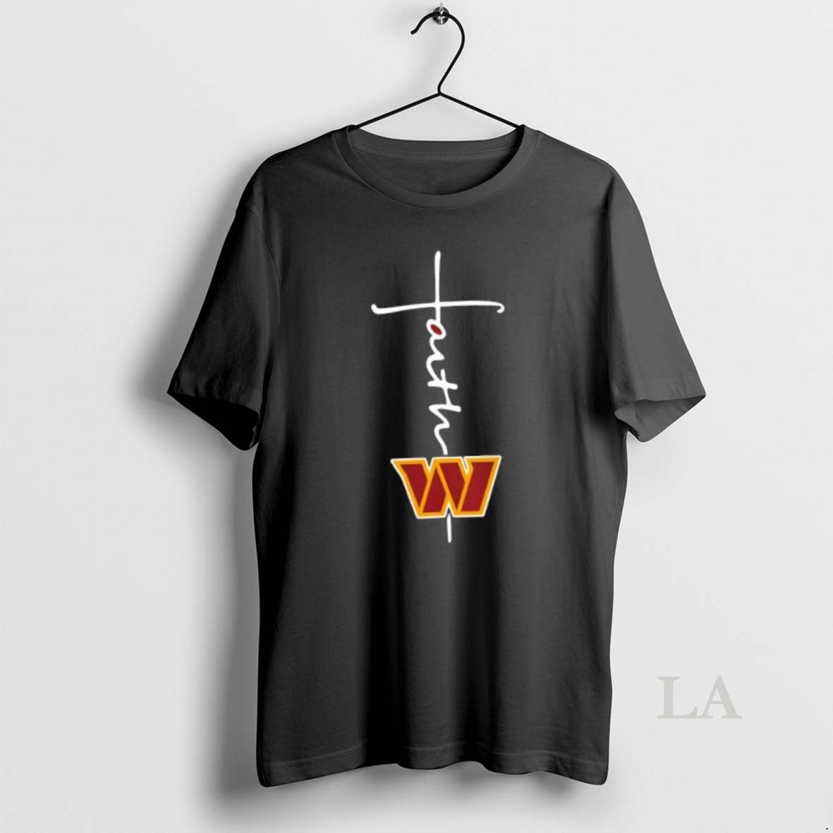 Original Nfl Washington Commanders Faith Over Fear Cross 2 Sided