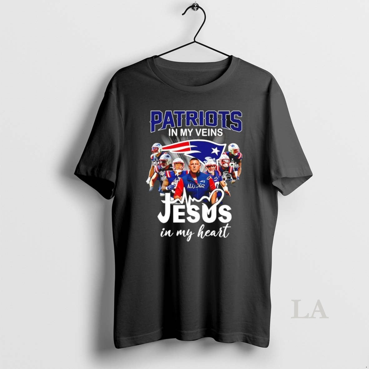 Original New England Patriots Football In My Veins Jesus In My Heart