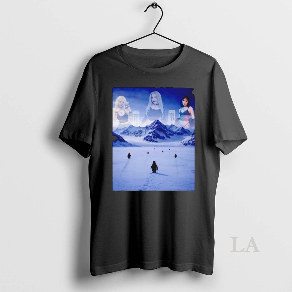 Original Nihilist Penguin Goth Girls White Monster Graphic