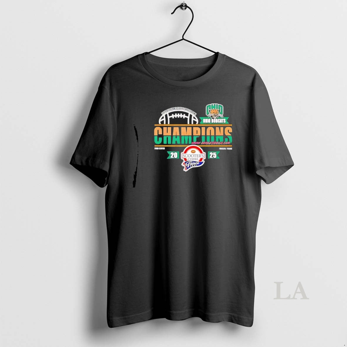 Original Ohio Bobcats 2025 Scooters Coffee Frisco Bowl Champions Logo