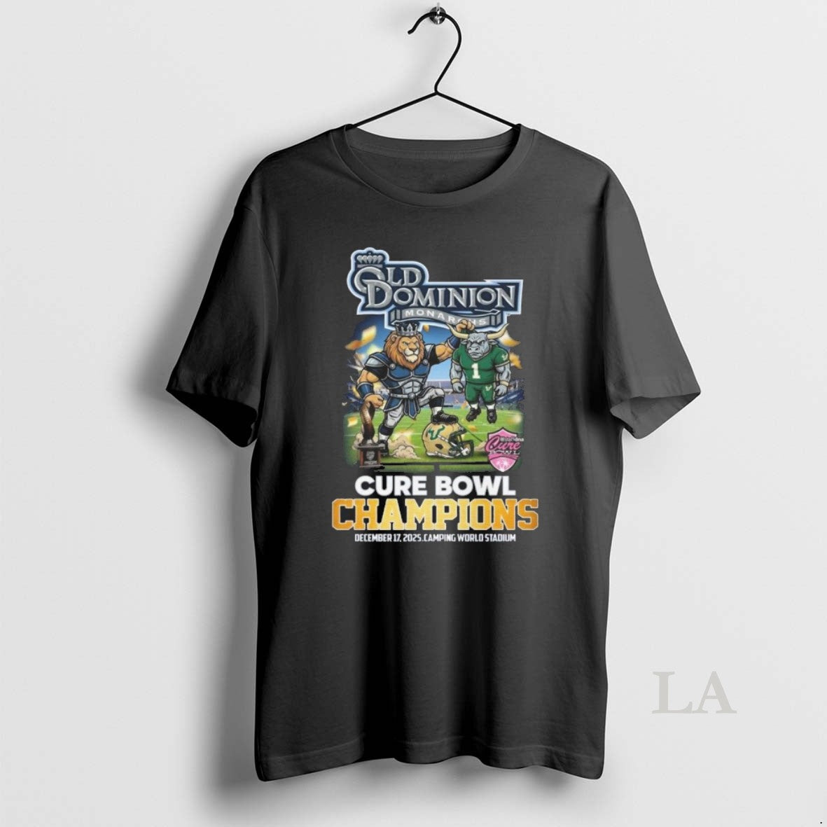 Original Old Dominion Monarchs Cure Bowl Champions 2025 Celebration Mascot