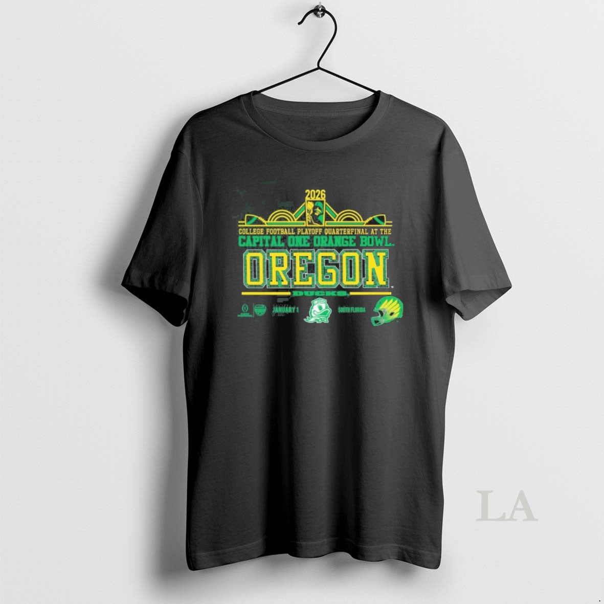 Original Oregon 2026 Cfp Orange Bowl Art Deco Player