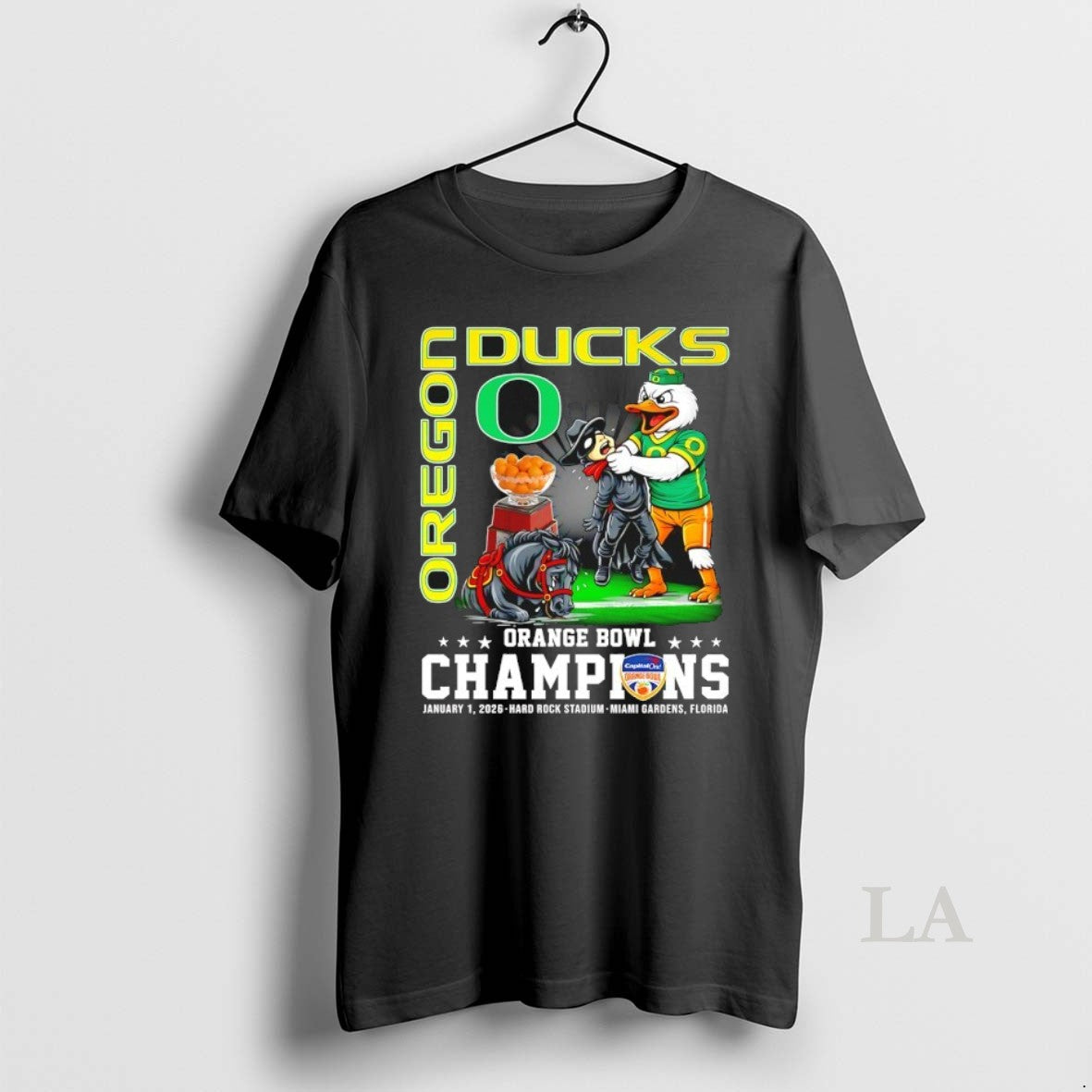 Original Oregon Ducks 2026 Orange Bowl Champions Dedeat Mascot