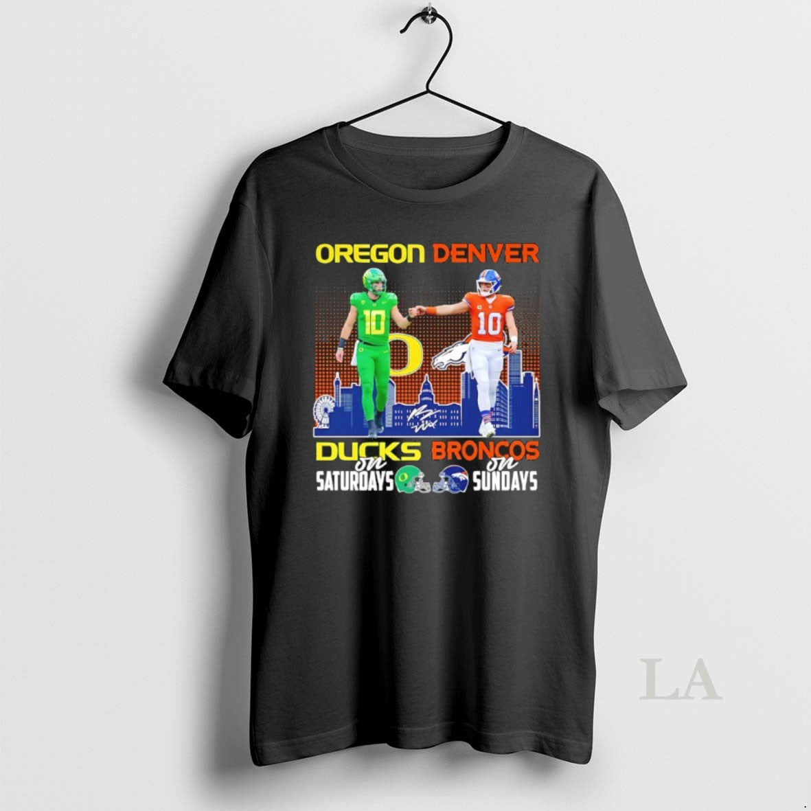 Original Oregon Ducks On Saturday And Denver Broncos On Sundays Skyline Signatures