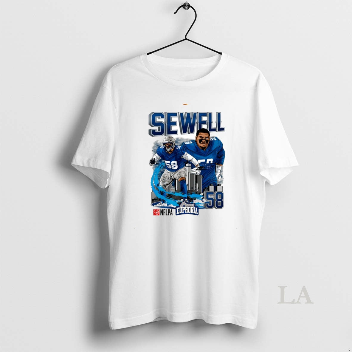 Original Penei Sewell 58 Detroit Lions Football Comic Circle