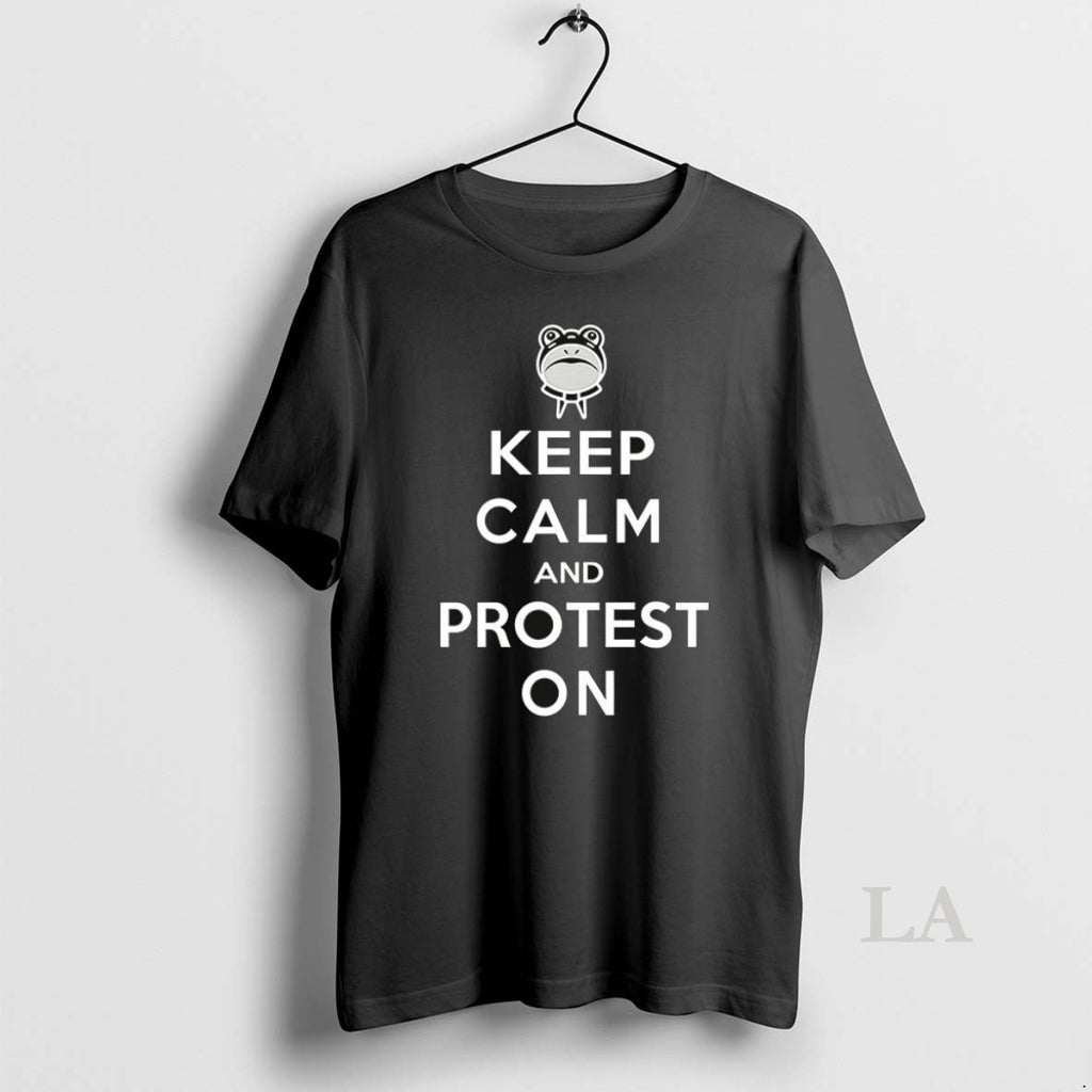 Original Portland Frog Keep Calm And Protest On