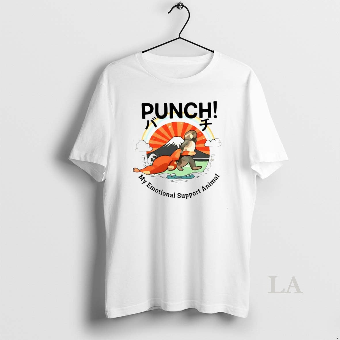 Original Punch The Monkey My Emotional Support Animal Mount Fuji Retro