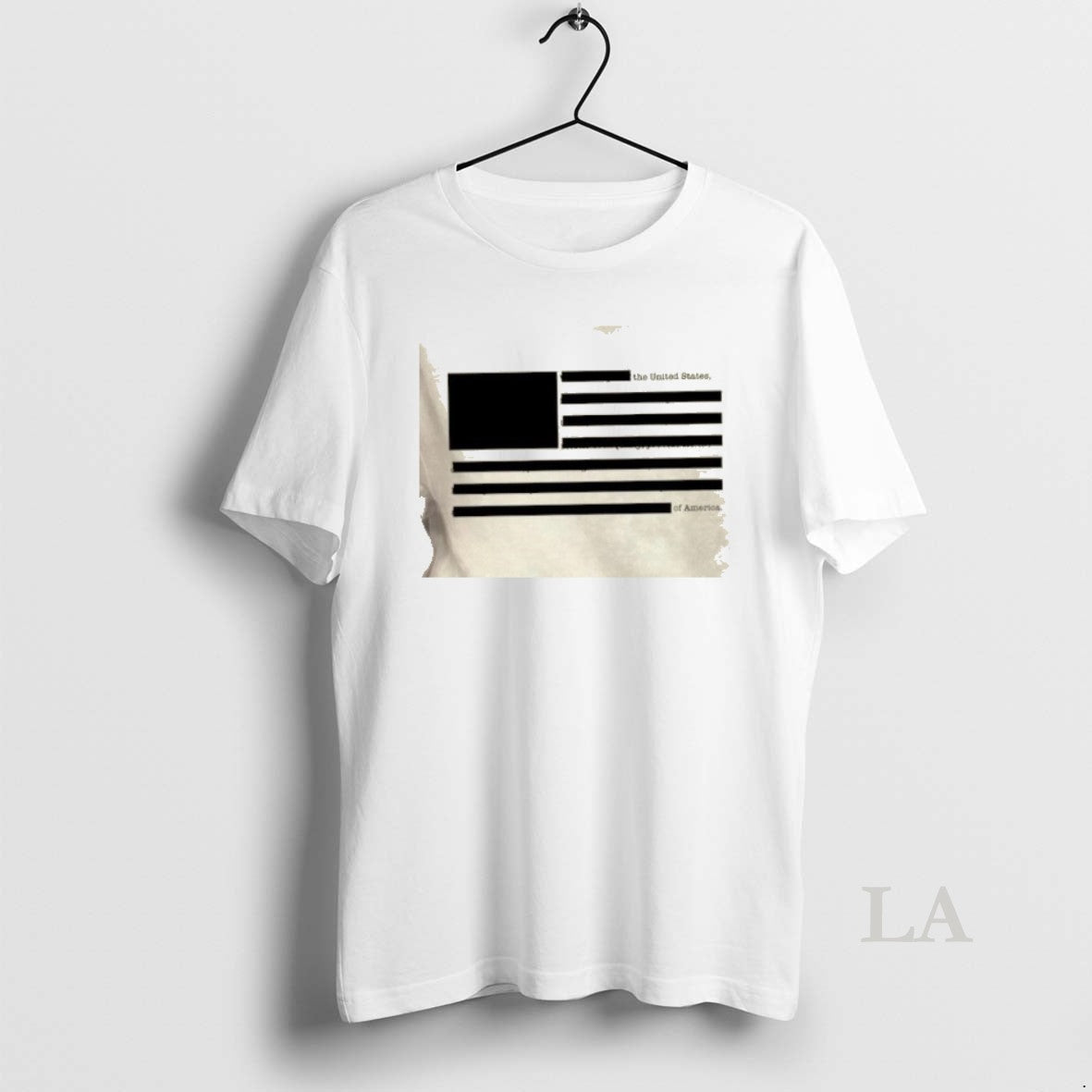 Original Redacted Preamble White Us Flag