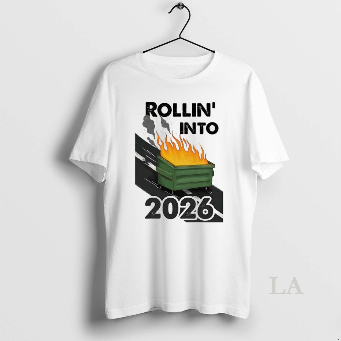 Original Rollin Into 2026 Trash Can Caught Fire