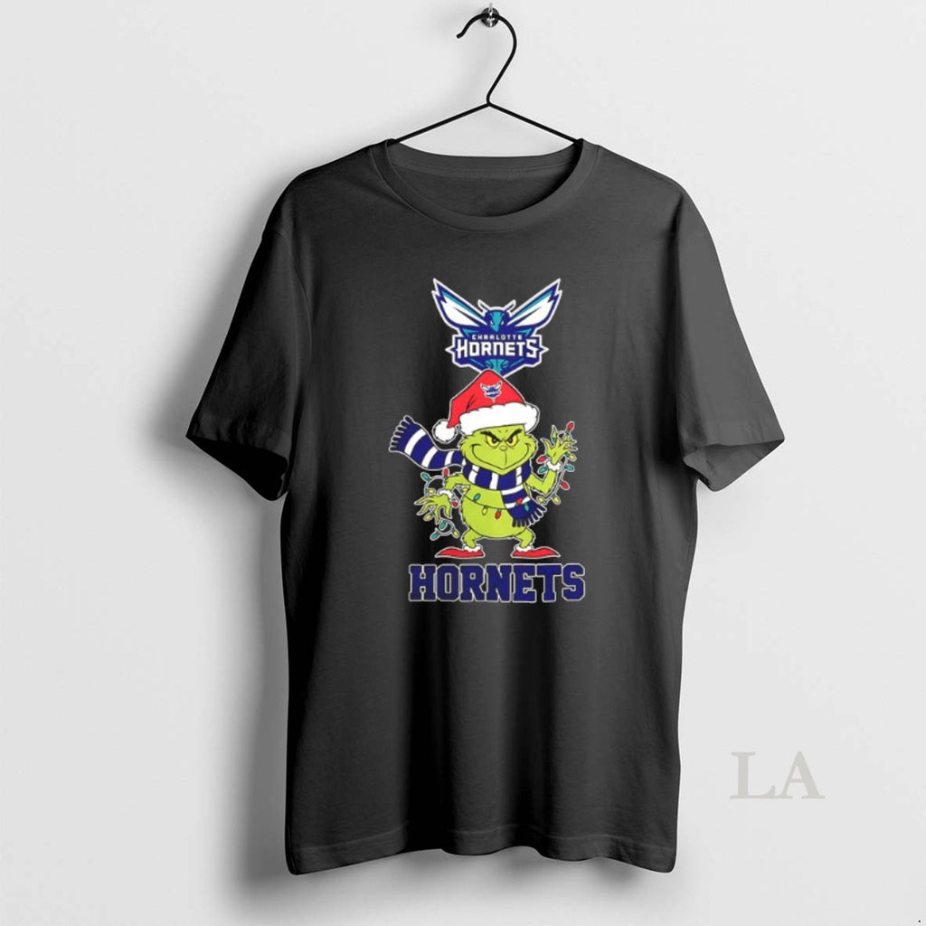 Original Santa Grinch Lights Charlotte Hornets Nba Christmas 2025