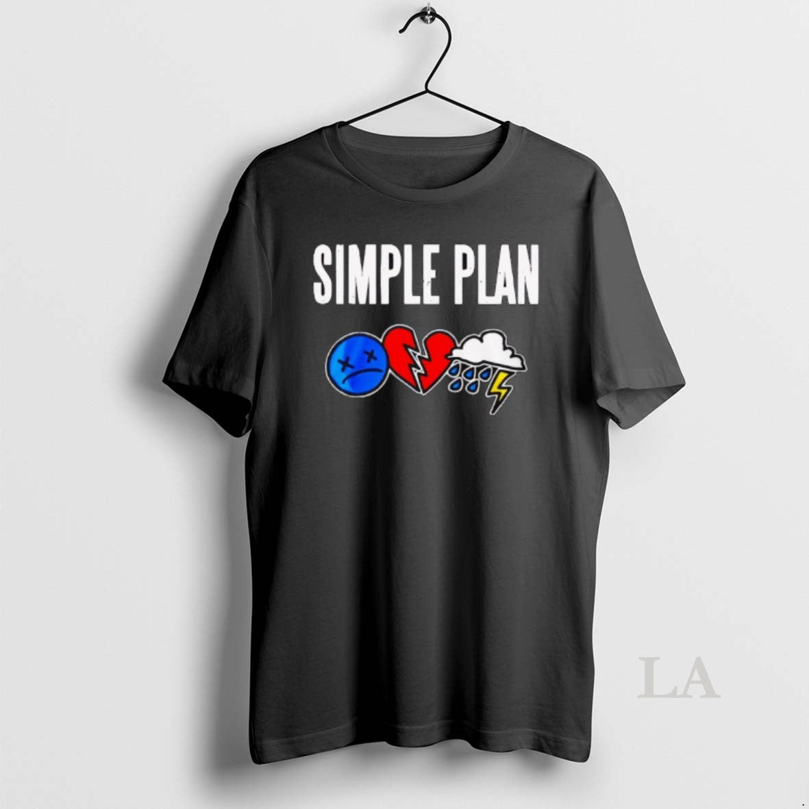 Original Simple Plan Tour 2026 Emojis Sad Face Broken Heart Storm Cloud