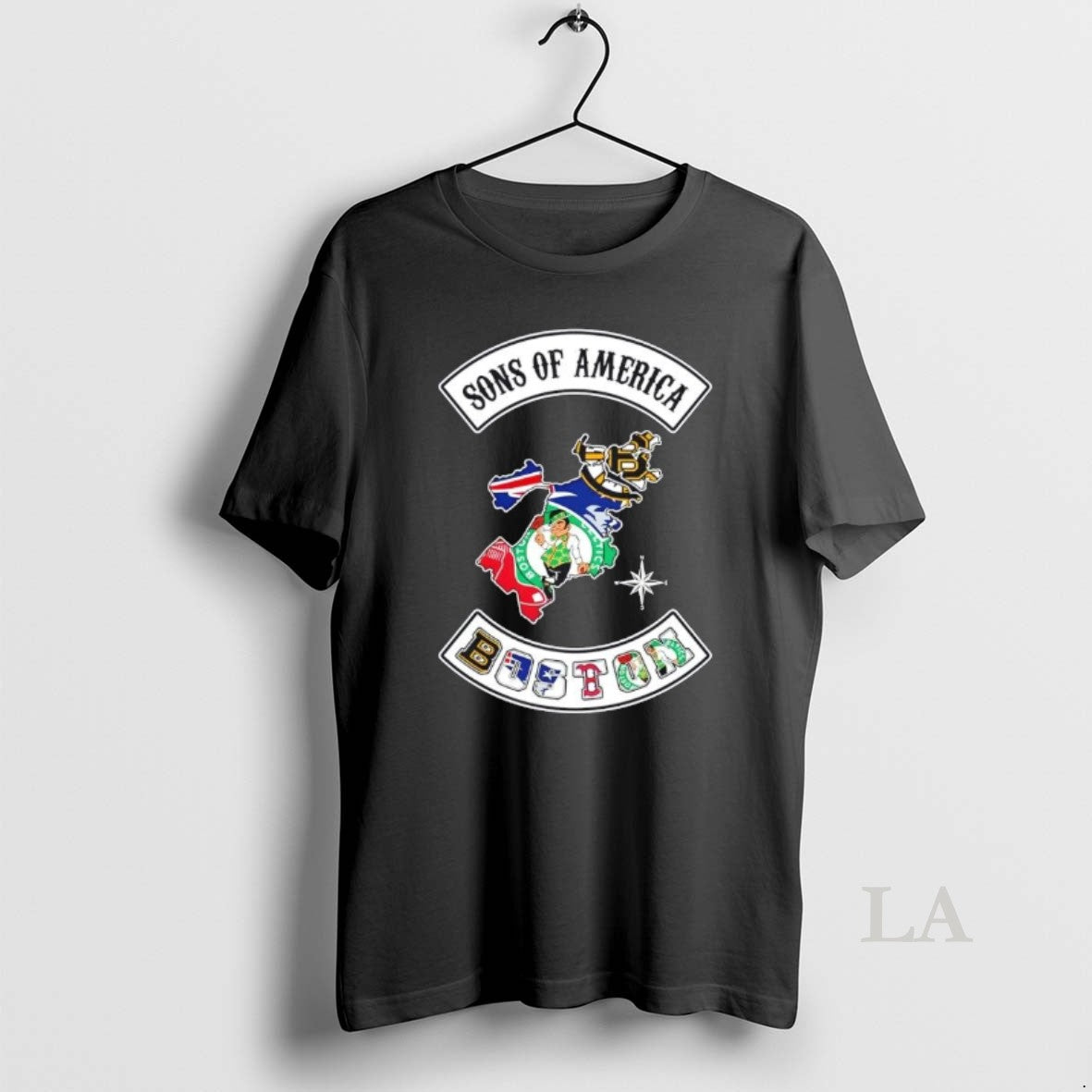 Original Son Of America Boston Map Sports Logos Combine