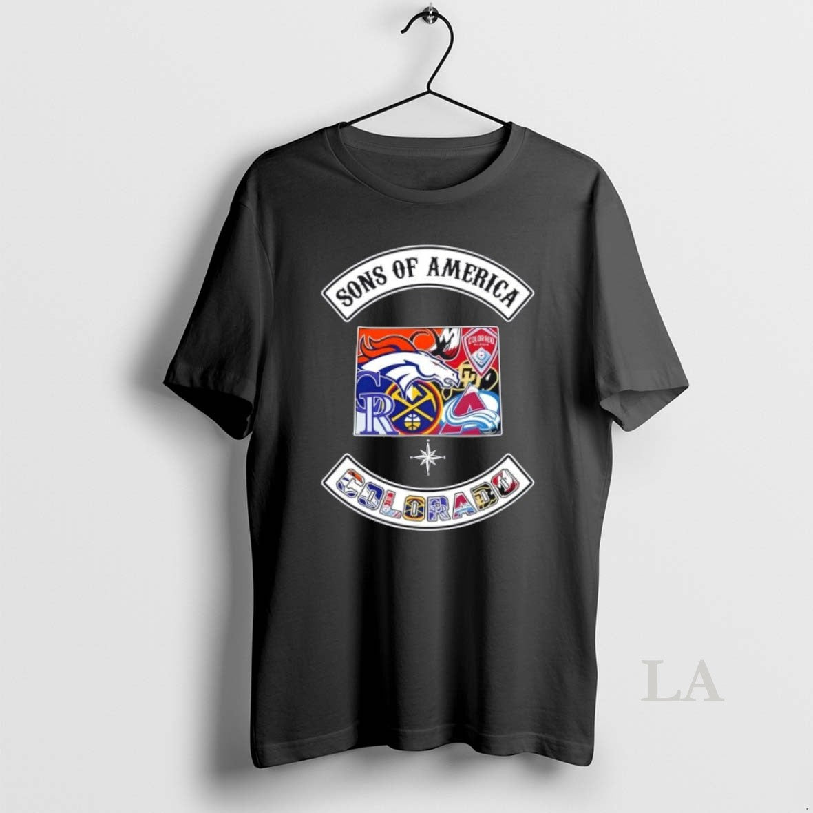 Original Son Of America Colorado Map Sports Logos Combine
