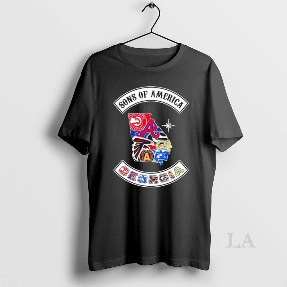 Original Son Of America Georgia Map Sports Logos Combine