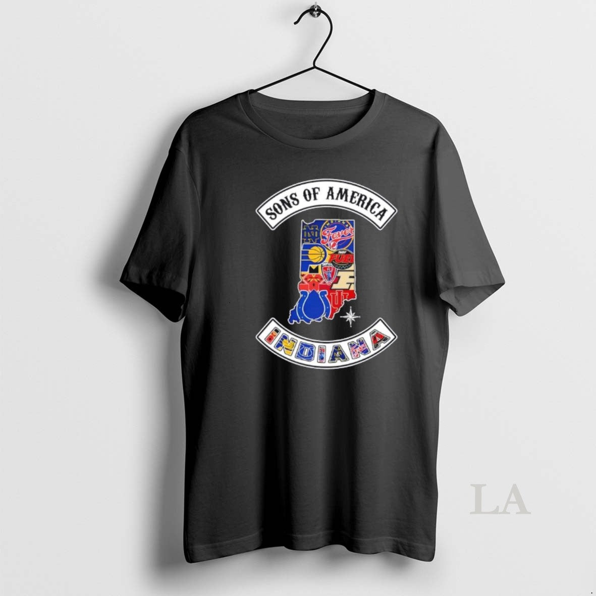 Original Son Of America Indiana Map Sports Logos Combine