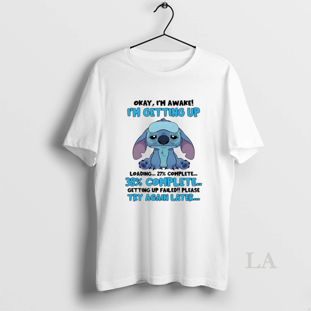 Original Stitch Okay Im Awake Im Getting Up Circle