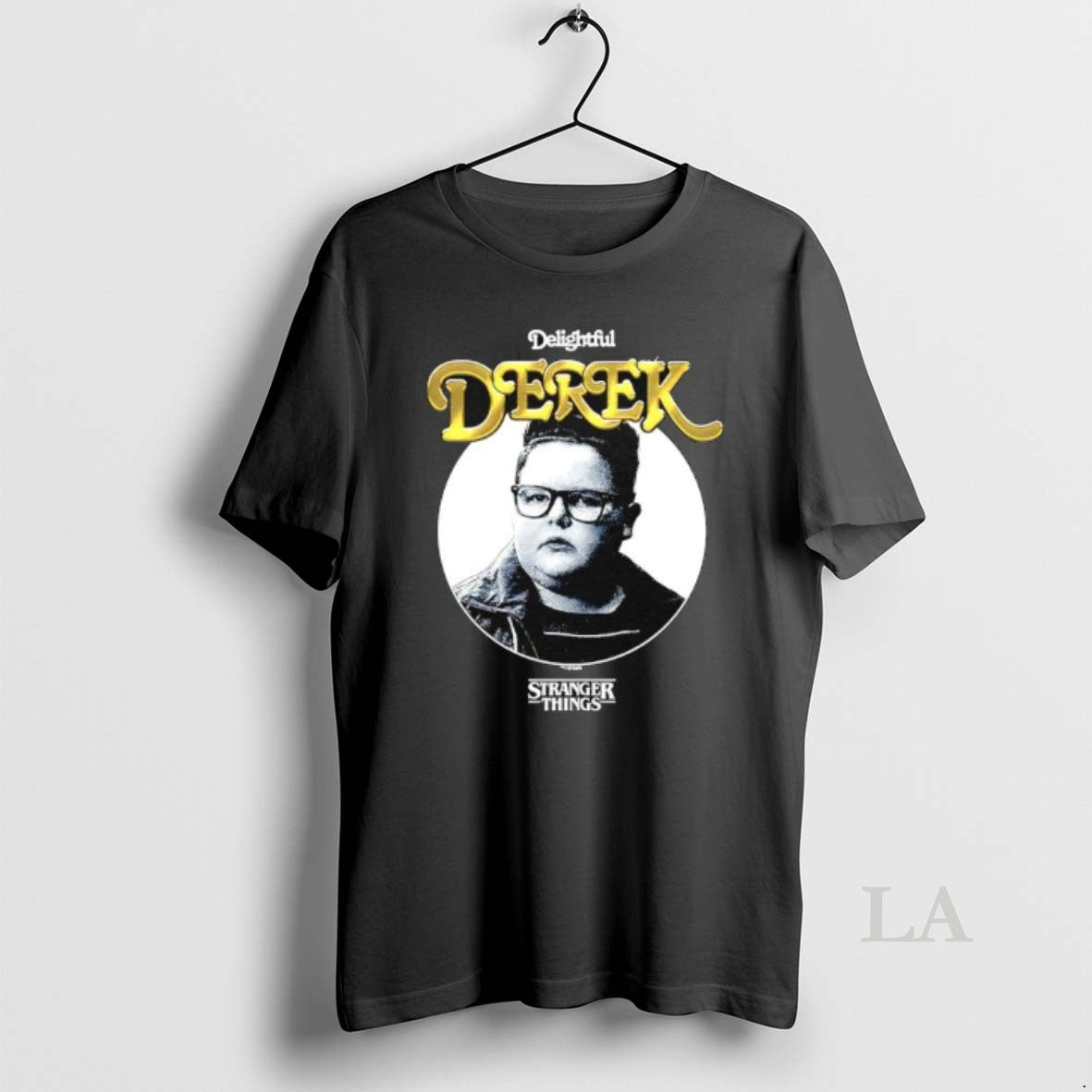 Original Stranger Things Raglan Delightful Derek Graphic