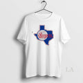 Original Texas Rangers Baseball Blue State Outline Script Logo