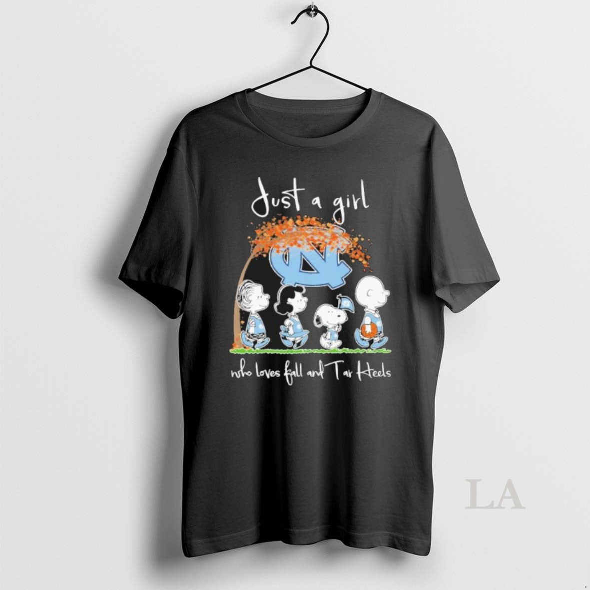 Original The Peanuts Just A Girl Who Loves Fall And Unc Tar Heels Basketball