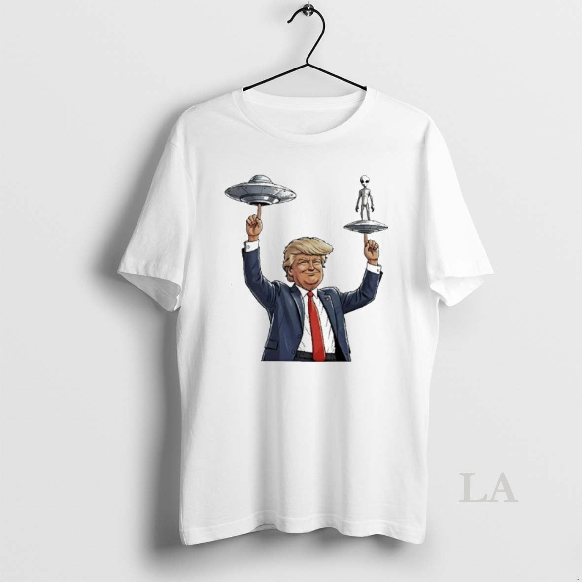 Original Trump Balancing Alien And Ufo Spinner Cartoon