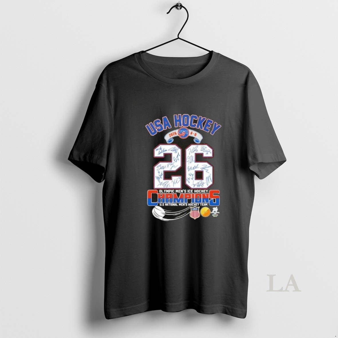 Original Usa Hockey 2026 6 0 Olympic Mens Ice Hockey Champions All Signatures