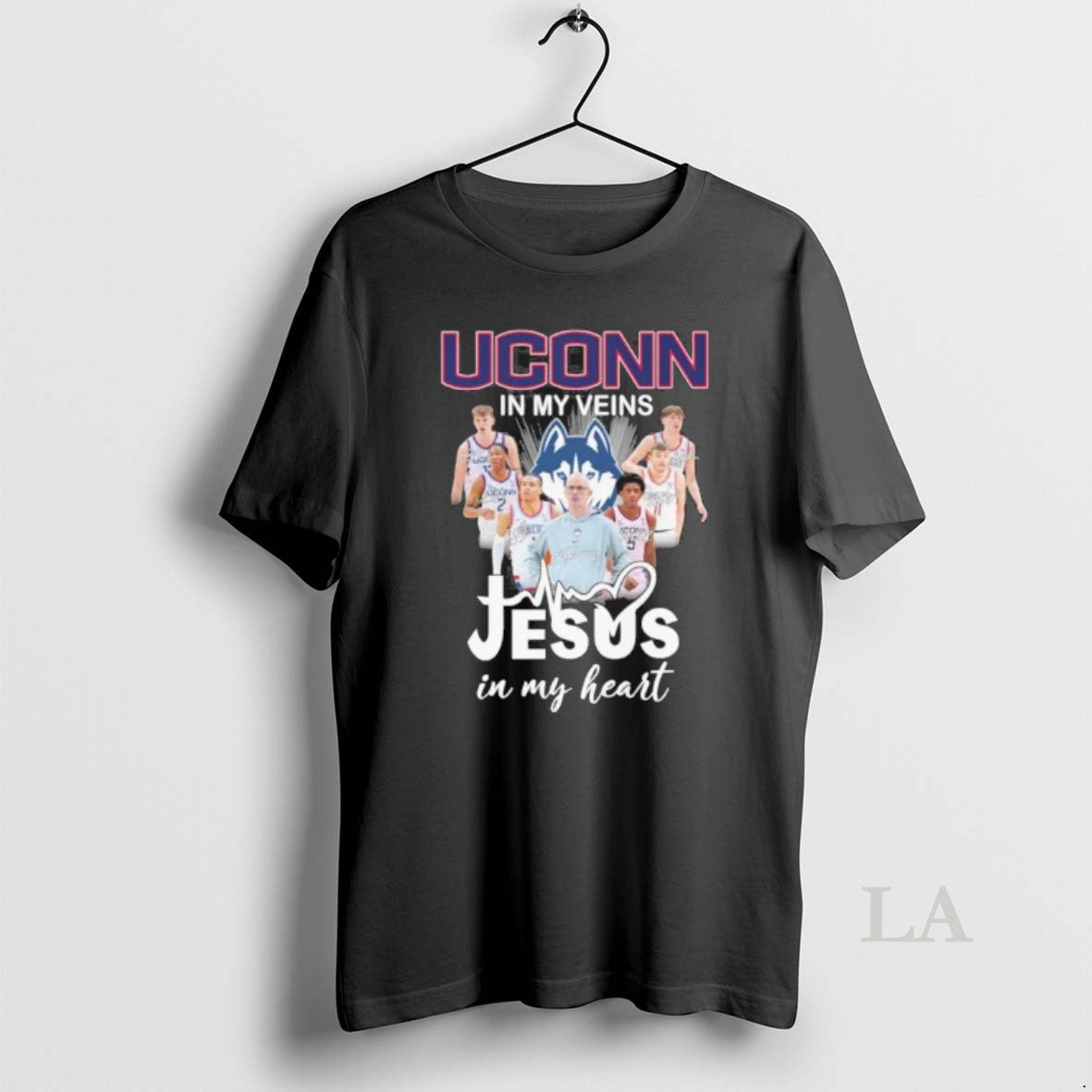 Original Uconn Mens Basketball In My Veins Jesus In My Heart