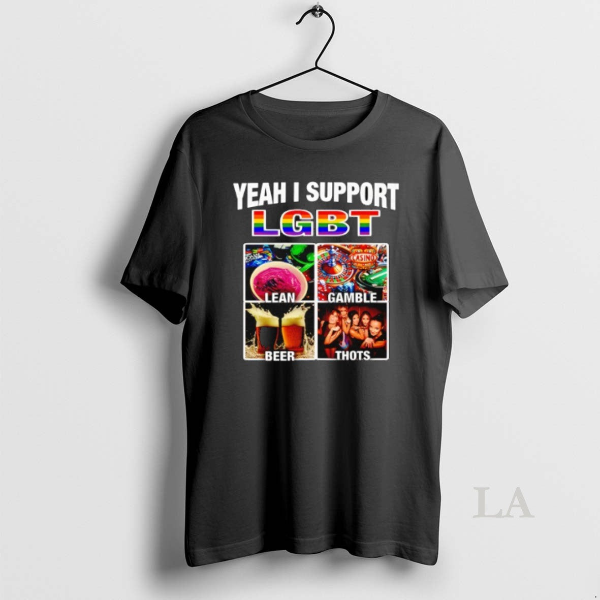 Original Yeah I Support Lgbt Casino Lean Gamble Beer Thots