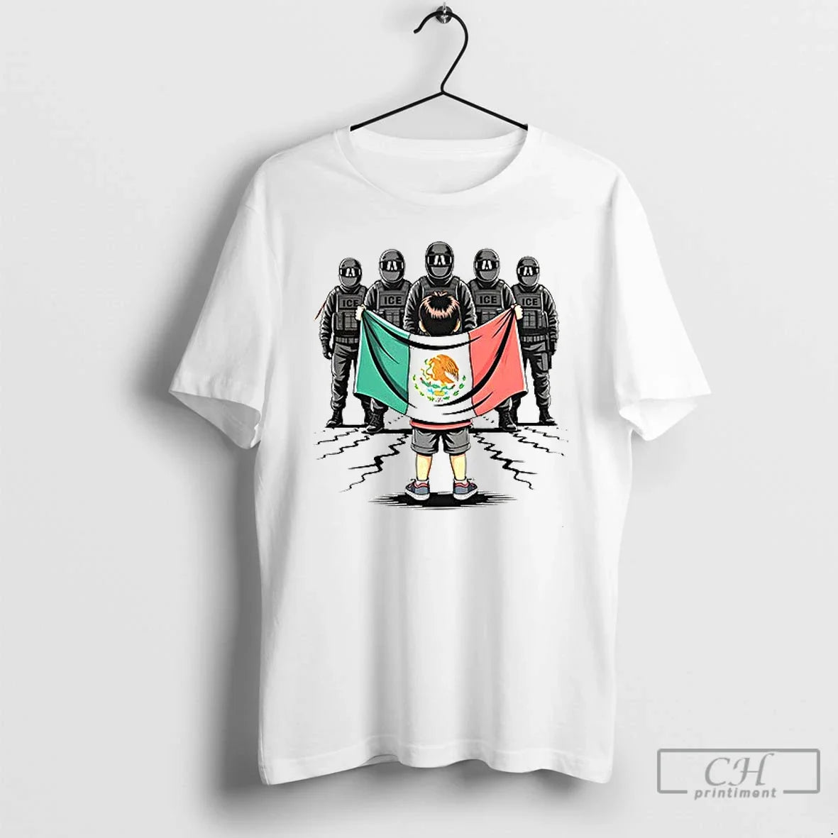 Premium Chinga La Migra Mexico Flag Anti Ice Ceramic Ceramic And Classic Dad Cap Unisex , , , Long Sleeve Tee